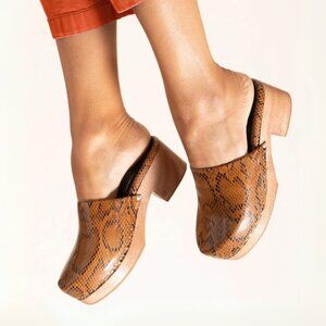 Charlotte Stone Martino Clogs Size 8 Snake